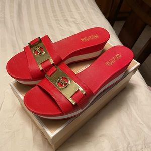 Michael Kors Leather Sandals Size 8